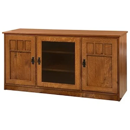 Mission Solid Wood TV Stand with 3 Doors